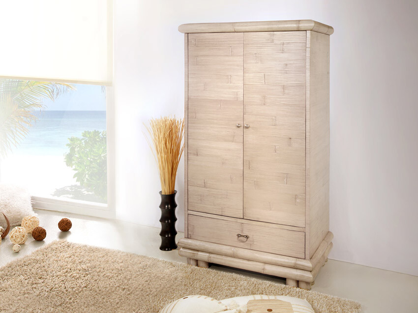 Bambusschrank Palawan Schrank Holzschrank Kleiderschrank Garderobe Massiv  Mbel | eBay.de
