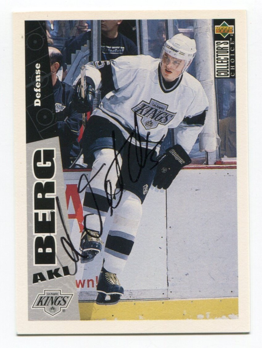 1996-97 Upper Deck Collectors Choice Aki Berg Signed Card NHL Hockey AUTO #128