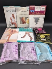 Vintage Lot Of 10 Pantyhose Stockings NIP Different colors brands LARGE/CD/Q/C