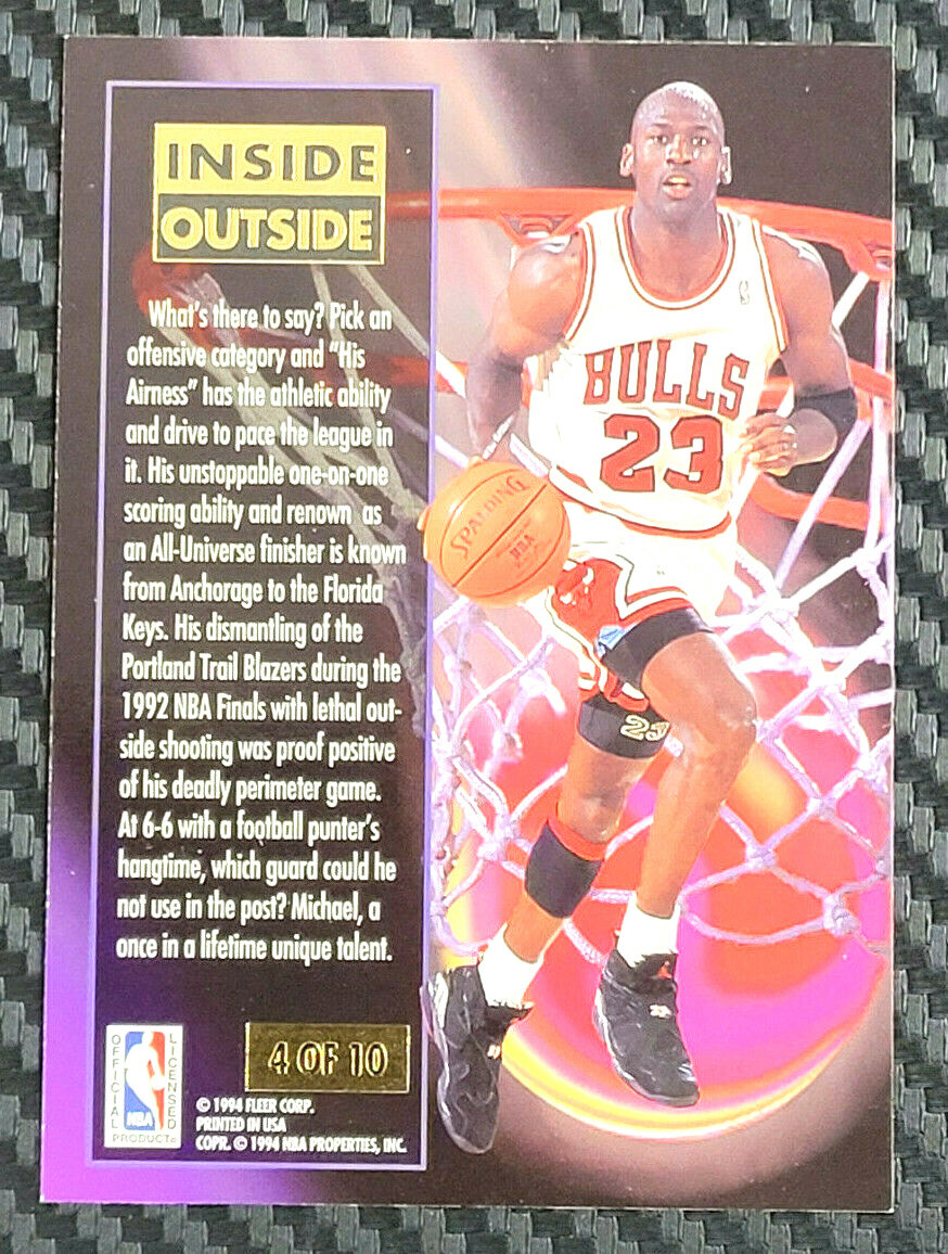 1993-94 FLEER ULTRA - MICHAEL JORDAN - INSIDE OUTSIDE | eBay