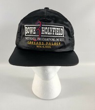 Holyfield-Bowe 3 Nov 4 1995 Las Vegas Caesars Strapback Hat Black Vintage Boxing