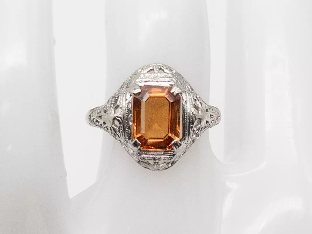 Antique padparadscha sapphire ring sale