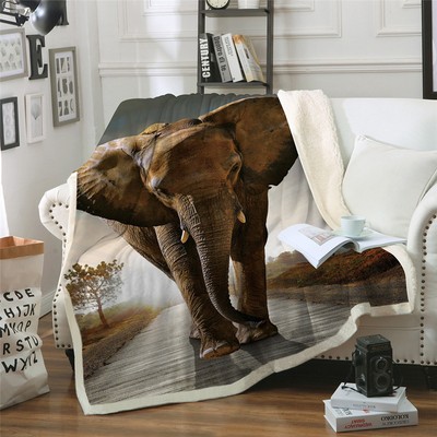 elephant fleece blanket