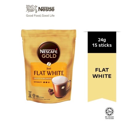 NESCAFE Gold Flat White 3-in-1 Smooth & Balanced 360g (15 Sticks x 24g)
