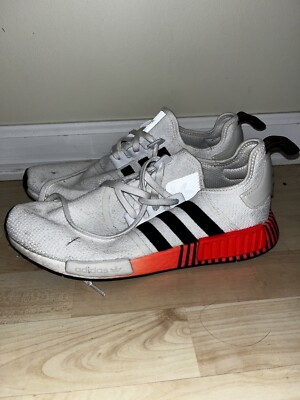 Size 12 - adidas NMD_R1 Glitch - White Solar Red