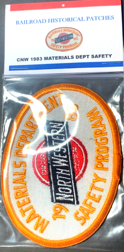Chicago Northwestern System 4" 1983 Materials Department Safety Program Patch