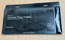Mercedes-Benz Genuine Black Slimline License Plate Frame Laser Etching NEW