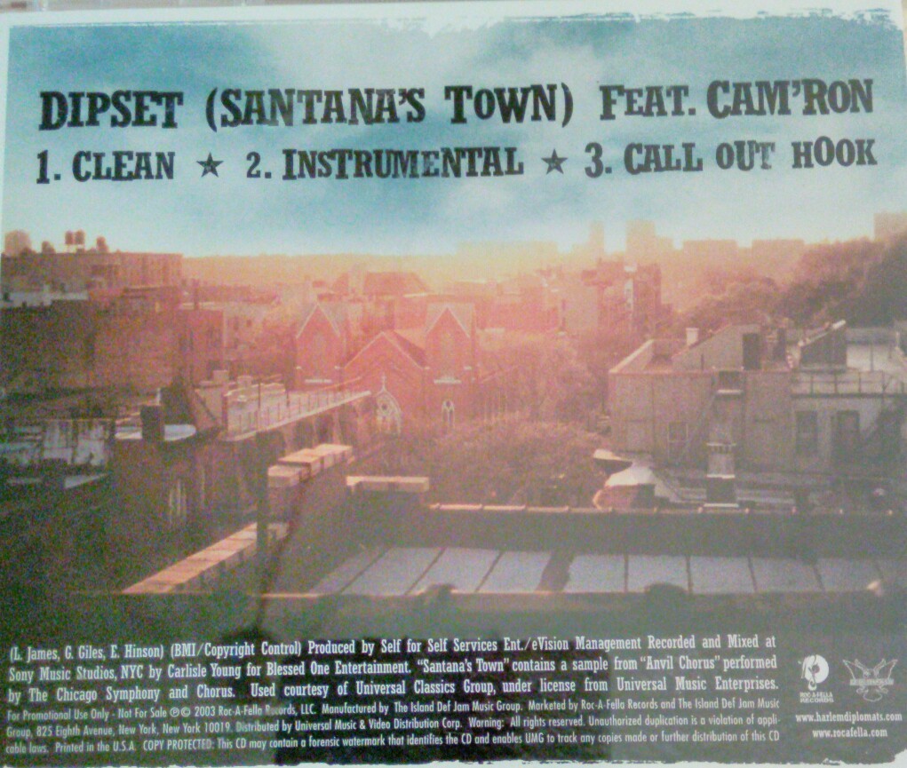 Juelz Santana Dipset CD (Santana's Town)CD, Used! Free Ship. To USA Only! eBay