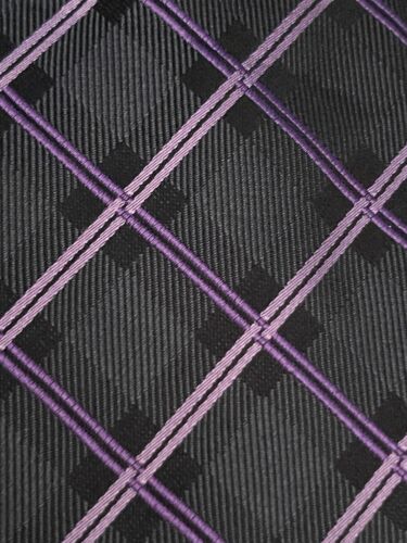 Geoffrey Beene Black Purple Pink Hand Made 100% Silk Mens Neck Tie Made In China - Picture 9 of 9