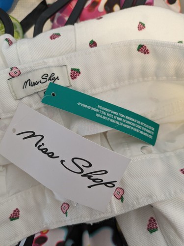 Myer Miss Shop Tutti Frutti White Jeans With Fruits Brand New With Tags Size 8 - Picture 6 of 7
