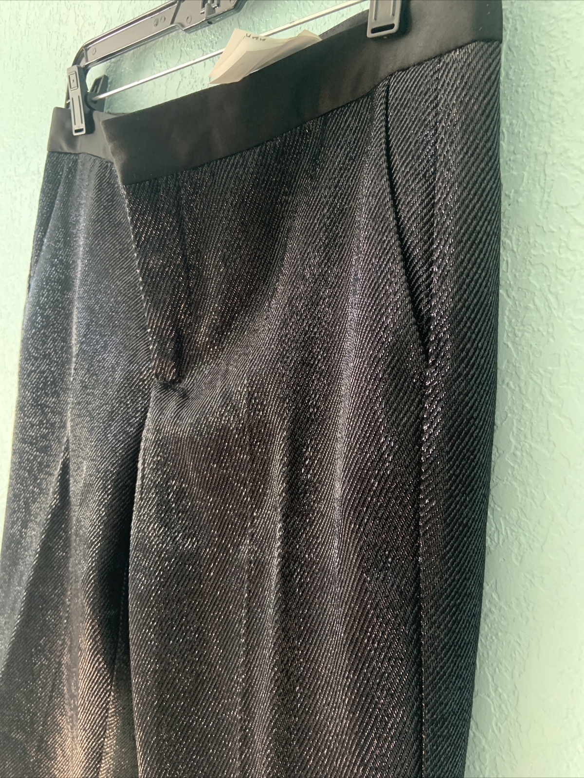 Zara Basic Glen 534 "Medium" Pants Black Glitter … - image 5