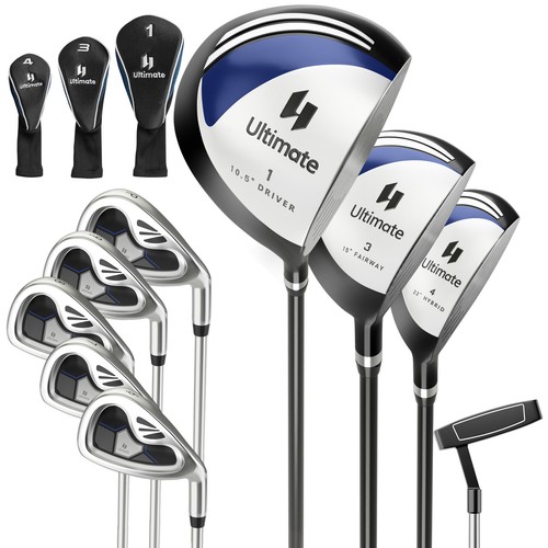 9 PCS Men's Complete Golf Club Set Right Handed with 460cc Alloy Driver