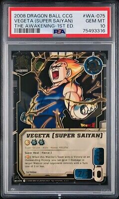 PSA 10 Vegeta Super Saiyan 1st Ed WA-075 SR Dragon Ball CCG PSA 10 Vegeta Super Saiyan 1st Ed WA-075 SR Dragon Ball CCG