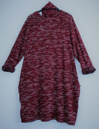 Lagenlook Ladies 95% Acrylic Knitted Jumper Dress &Scarf One size:Plus:16-20 - Picture 3 of 32