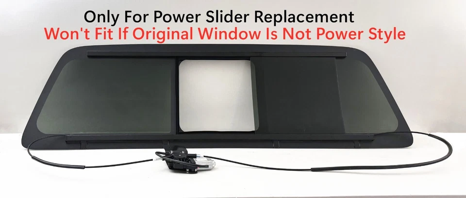 Fit 2009-2016 Ford F250 F350 F450 F550 F650 F750 Power Slider Back Window Glass - Image 2 of 4