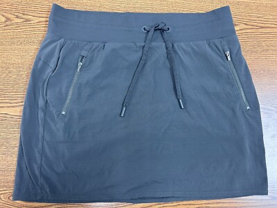 Jupe-short Athleta Taille 10 Noir Stretch Poches Zippées – Tenue Sport Décontractée