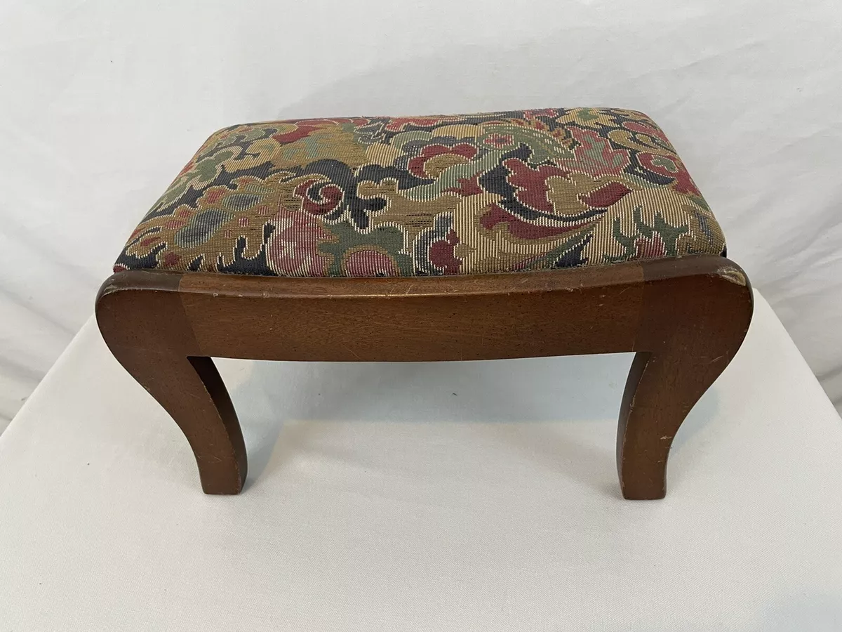 Small upholstered footstool deals