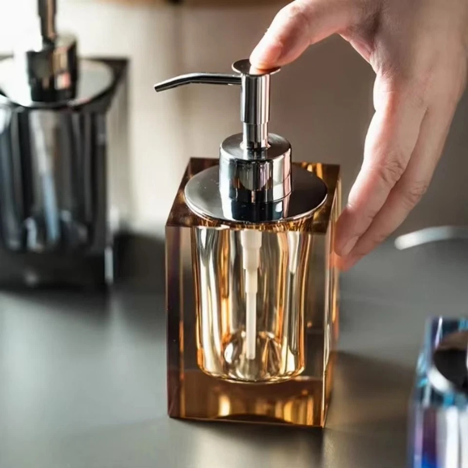 180ML Manual Soap Dispenser Transparent Glass Bottle Hand Sanitizer Bottle - image 3 of 4