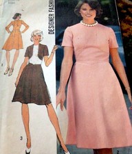 LOVELY VTG 1970s DRESS Sewing Pattern 14/36