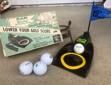 Vintage PAR'"Electric"Putting Cup Includes 4 Assorted Mixed Gulf Balls,Boxed