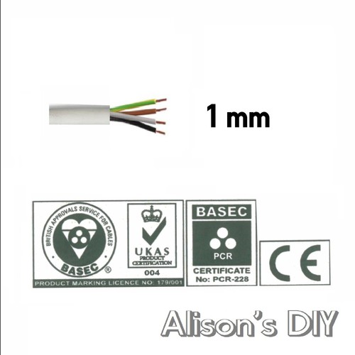 1mm Round White Flex cable 2 3 4 5 Core Flexible PCV Extension Wiring 3183Y - Picture 7 of 7