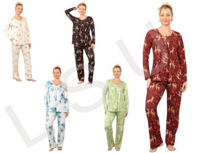 Women's Elegant Pajama Set Soft Stretchy Xmas pjs Christmas Gift For Women