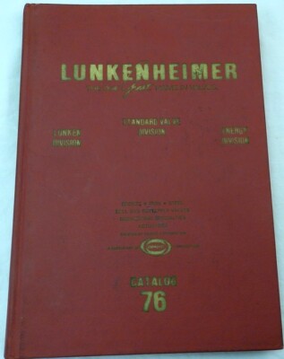 Lunkenheimer Catalog 1976. Steam Valves. Cincinnati Ohio. Industrial Engineering