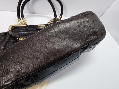 COACH Bag Madison Satchel Dark Chocolate Brown - Picture 15 of 23