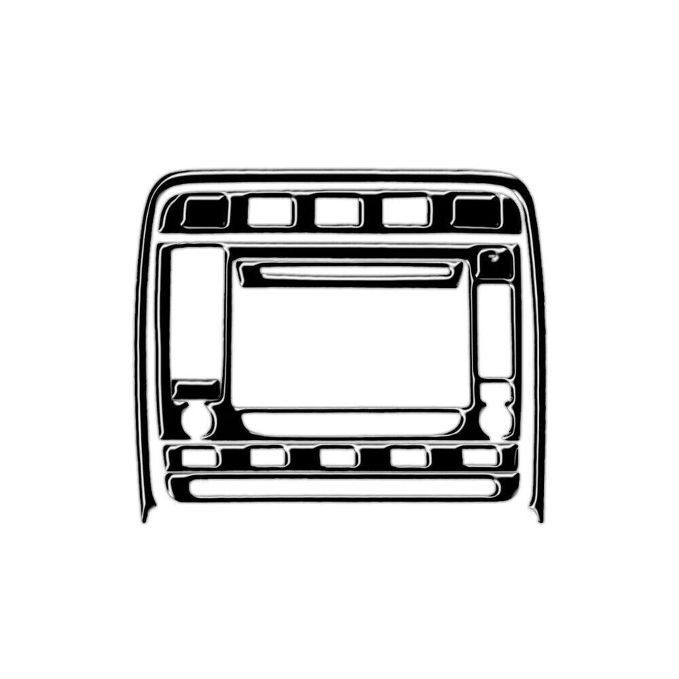 10Pcs Navigation For Porsche Cayenne Sport SUV 2003-2010 Gloss Black Panel Trim - Imagem 2 de 4