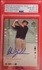 2002 SP Authentic Golf Auto. Phil Mickelson PSA/DNA CERT PSA 10 Auto 10