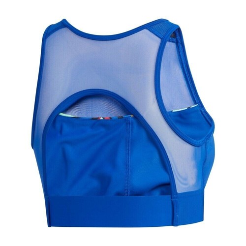 Adidas Women's Farm BT Sports Bra Blue Size 2XS - Picture 2 of 4