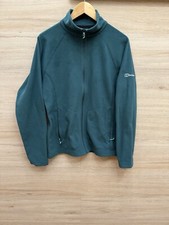 Berghaus Full Zip Teal Green Pocket Fleece Jumper Jacket Womens Size XL 16