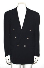 Burberrys black Super 100's wool double breasted blazer Burberry