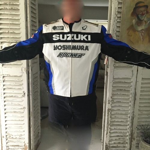 Suzuki GENUINE VINTAGE GSXR-JOE ROCKET ARMOURED MESH JACKET 2XL never worn Tags - Picture 2 of 12