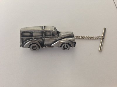 Morris Minor Traveler 3D Auto Tack Krawattennadel mit Kette Ref161