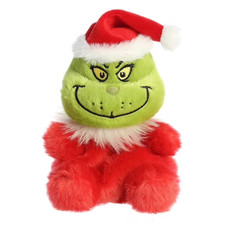 5" Aurora Whimsical Dr. Seuss Santa Grinch Palm Pals Stuffed Animal