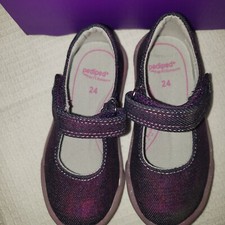 GIRLS PEDIPED FLEX MARY JANE BARBARA METALLIC PINK FLAT CASUAL COMFORT SHOE