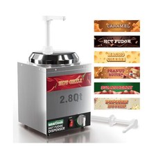 WantJoin Nacho Cheese Dispenser with Pump,2.8Qt Nacho Cheese Warmer,Stainless...