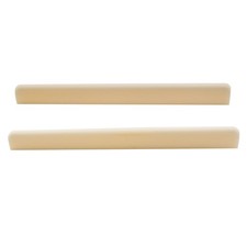Musiclily 2Pcs 80mm Flach Unten Knochen Sattel Konzertgitarre Ersatz Neu