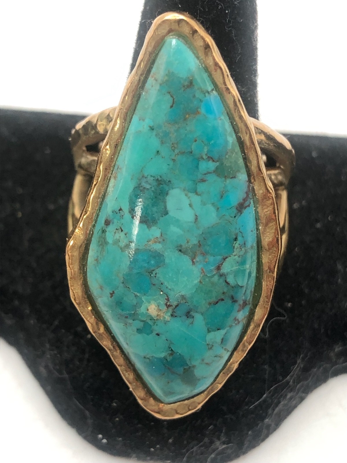 Studio BARSE THAI Turquoise Statement Ring Wax Ca… - image 1