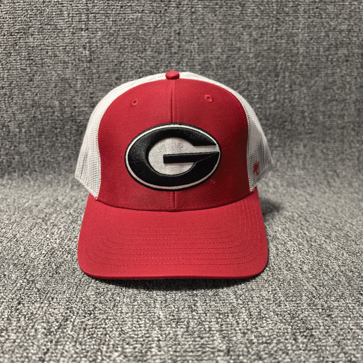 '47 Brand Georgia Bulldogs Trucker Snapback Red White Curved Brim OSFA Hat