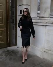 ZARA NWT WOMAN SS25 109 W COLLECTION COMBINED LACE SKIRT BLACK  5344/103