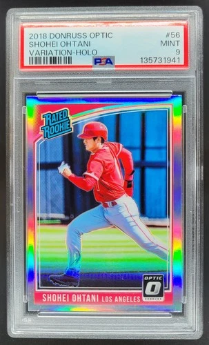 2018 Donruss Optic Shohei Ohtani Holo Prizm RC Rated Rookie VAR PSA 9 Angels AB7