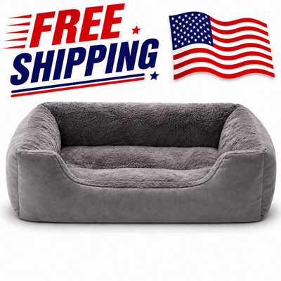 Pet Dog Cat Bed Calming Sleeping Kennel Puppy Super Soft Mat Pad Warm Nest