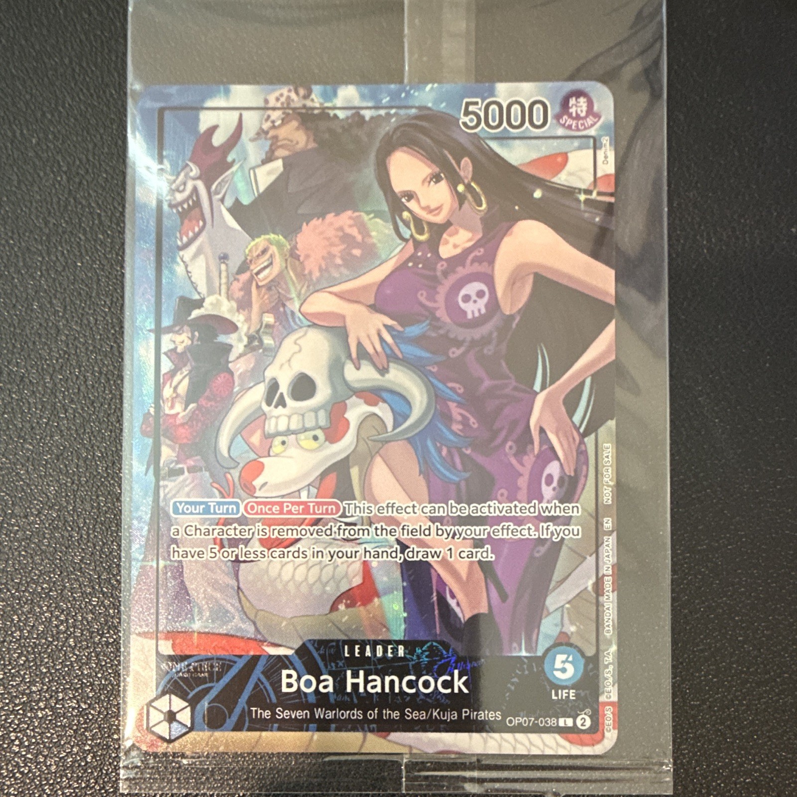 One Piece CCG Boa Hancock OP07-038 Leader Foil Promo English 5000 Power