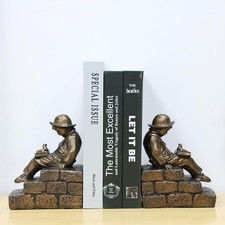 Book Ends for Heavy Books - Decorative Vintage Bookends for Shelves - Rustic ...