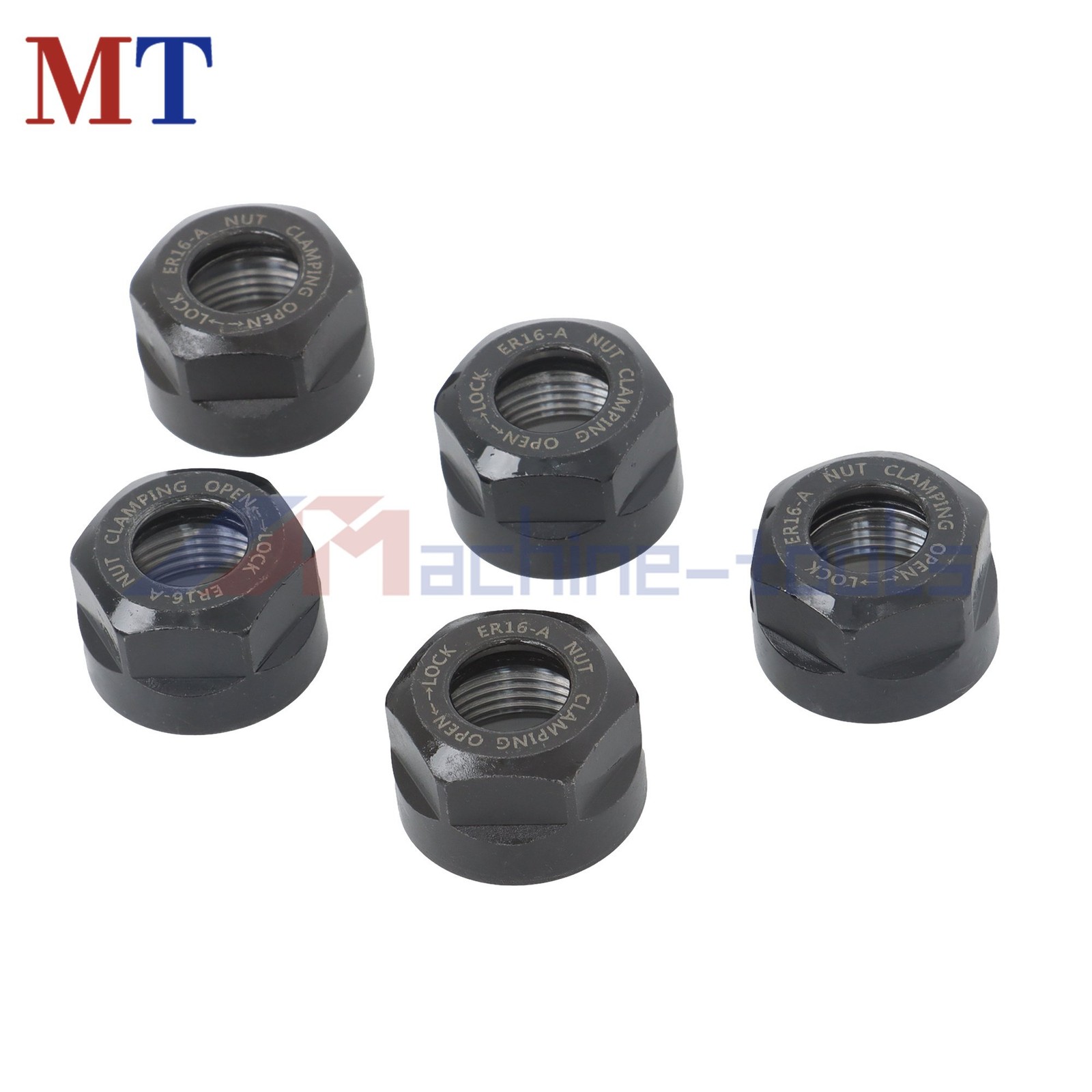 ER16 A Style Collet Nut 5pc Set for CNC Milling Chuck and Tool Holder