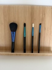 MAC Natural Cabello de Cabra Polvo Rubor Sombra de Ojos Mezcla Cejas Viaje Maquillaje Brochas Set4