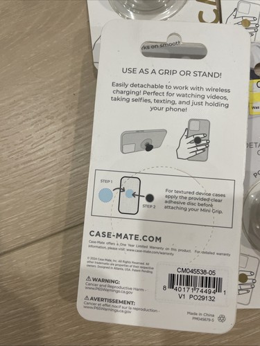 Lot Of 14 CASE MATE Mini Detachable Phone Grip & Stand Pop On Pop Off - 第 2/2 張圖片