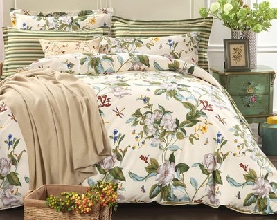 Queen Reversible 600 TC Soft Comforter Cover Set w/ 2 Pillowcases Zipper Closure